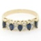 14kt Yellow Gold 0.98 ctw Sapphire and Diamond Band Ring