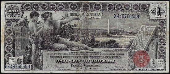 1896 $1 Educational Silver Certificate Note