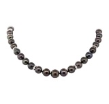 0.38 ctw Diamond and Tahitian Pearl Necklace
