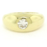 Vintage 18kt Yellow Gold 0.45 ctw European Cut Diamond Band Ring