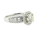 1.88 ctw Diamond Engagement Ring - 18KT White Gold
