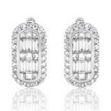 14k White Gold 1.13CTW Diamond Earrings, (SI3/VS1-VS2/G-H/H-I)