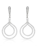 14k White Gold 1.23CTW Diamond Earrings, (SI3/G)