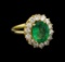 14KT Yellow Gold 2.69 ctw Emerald and Diamond Ring