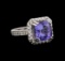 14KT White Gold 4.73 ctw Tanzanite and Diamond Ring