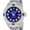 Rolex Ladies Stainless Steel Blue Vignette Diamond & Sapphire Datejust Wristwatc