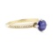 1.52 ctw Sapphire and Diamond Ring - 14KT Yellow Gold