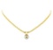 0.08 ctw Diamond and Pearl Pendant & Chain - 18KT Yellow Gold