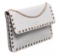 Valentino Gray Leather Rockstud Wallet On Chain Bag