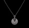 14KT White Gold 1.63 ctw Diamond Pendant With Chain