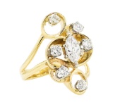 1.51 ctw Diamond Ring - 14KT Yellow Gold