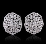 14KT White Gold 4.43 ctw Diamond Earrings