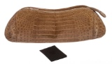 MCM Beige Crocodile Evening Clutch Bag