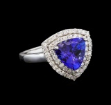 14KT White Gold 2.09 ctw Tanzanite and Diamond Ring