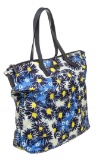 Prada Blue Multicolor Tessuto Nylon Stampato Tote Bag