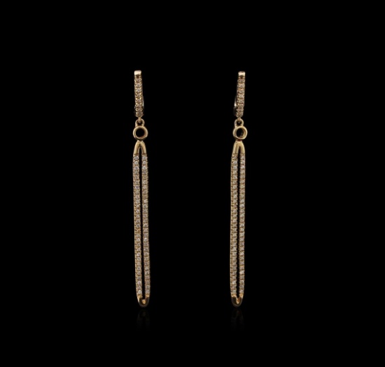 0.55 ctw Diamond Earrings - 14KT Rose Gold