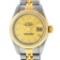 Rolex Ladies 2 Tone Yellow Gold Champagne Index Datejust Wristwatch