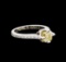 1.82 ctw Fancy Yellow Diamond Ring - 14KT White Gold