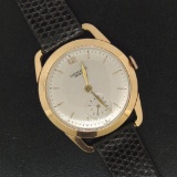 Vintage Men's 18k Rose Gold Universal Geneve Mechanical Wrist Watch w/ Fancy Lug