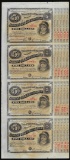 Uncut Sheet of (4) State of Louisiana Baby Bond Obsolete Notes