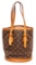 Louis Vuitton Monogram Canvas Leather Petit Bucket PM Bag