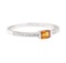 0.35 ctw Citrine and Diamond Ring - 14KT White Gold