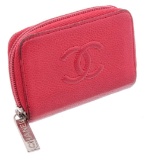 Chanel Red Caviar Leather Timeless Coin Purse