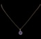 2.46 ctw Tanzanite and Diamond Pendant With Chain - 14KT Rose Gold