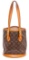Louis Vuitton Monogram Canvas Leather Petit Bucket PM Bag