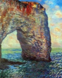 Claude Monet - The Rocky Cliffs of ï¿½tretat (La Porte Man) [2]