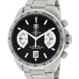 TAG Heuer Mens Stainless Steel Black Dial Grand Carrera 43mm Chronograph Wristwa