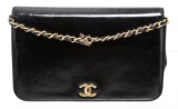 Chanel Black Patent Leather Small Chain Shoulder Bag