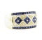 1.86 ctw Blue Sapphire And Diamond Wide Band - 14KT Yellow Gold