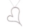 1.30 ctw Diamond Pendant And Chain - 14KT White Gold