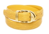 Louis Vuitton Yellow Epi Leather Skinny Classique Belt 85