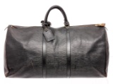 Louis Vuitton Black Epi Leather Keepall 60 cm Duffle Bag Luggage
