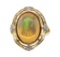 4.73 ctw Opal and Diamond Ring - 14KT Yellow Gold