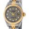 Rolex Ladies 2 Tone Slate Grey Jubilee Diamond 26MM Datejust Wristwatch