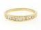 14k Solid Gold 0.28 ctw 10 Round Brilliant Cut Channel Diamond Ladies Band Ring