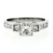Estate 18kt White Gold 1.42 ctw GIA Certified Radiant Diamond Engagement Ring