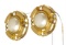 Chanel Gold Faux Pearl Clip On Earrings