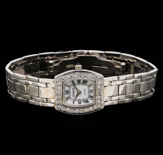 Geneve 14KT White Gold Diamond Ladies Watch