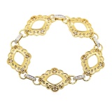 1.18 ctw Diamond Bracelet - 18KT Yellow Gold