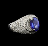 14KT White Gold 2.69 ctw Tanzanite and Diamond Ring