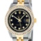 Rolex Mens 2 Tone MOP Princess Cut Diamond Datejust 36MM Wristwatch