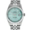 Rolex Mens Stainless Steel Ice Blue Diamond Datejust Wristwatch