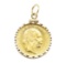 Austrain Ducat Pendant with Frame - 14 - 23KT Yellow Gold