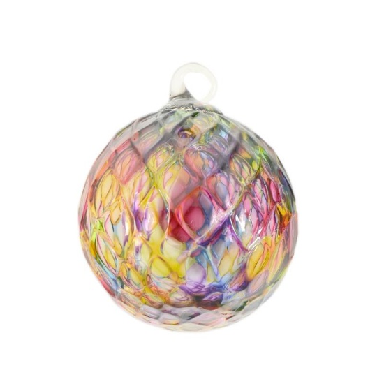 Glass Eye Studios, "Ornament (Rainbow Diamond Facet)" Hand Blown Glass Sculpture