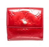 Louis Vuitton Red Monogram Vernis Leather Elise Wallet