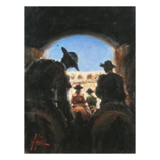 Fabian Perez, "Camino A La Gloria" Hand Textured Limited Edition Giclee on Board